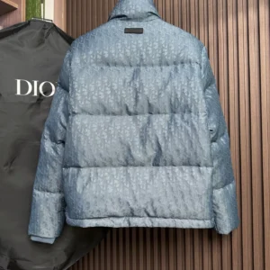 Replica Dior Down Jacket Blue Logo Series Reps - RepLuxe