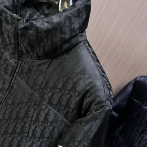 Replica Dior Winter Down Jacket Black Monogram Reps - RepLuxe