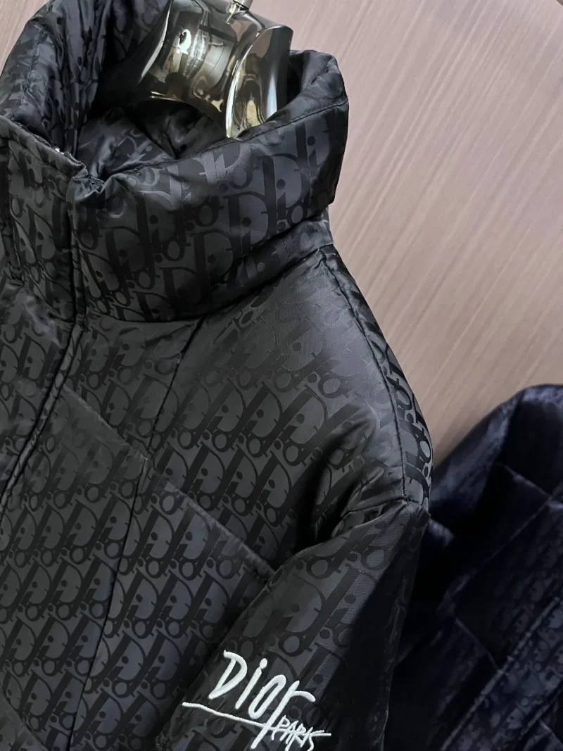Replica Dior Winter Down Jacket Black Monogram Reps - RepLuxe