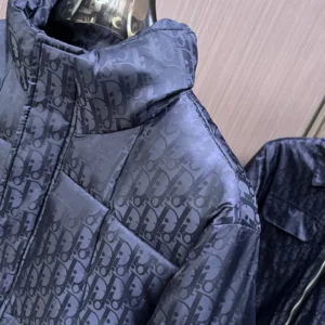 Replica Dior Winter Down Jacket Blue Monogram Puffer Reps - RepLuxe
