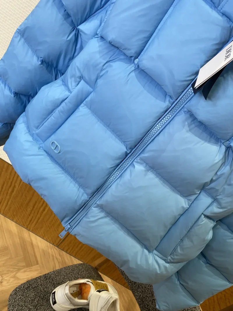 Replica Dior Stand Collar Down Jacket Blue Relaxed Reps - RepLuxe