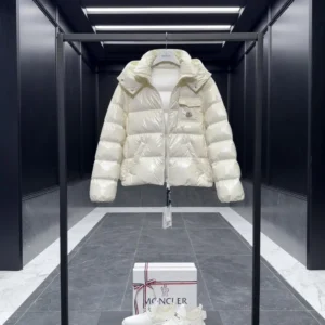 Replica Moncler Andro Short Down Jacket Cream Reps - RepLuxe