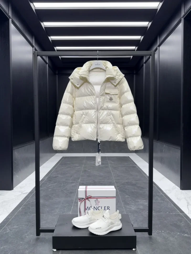 Replica Moncler Andro Short Down Jacket Cream Reps - RepLuxe
