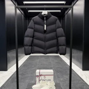 Replica Moncler Forez Down Jacket Black Hooded Reps - RepLuxe