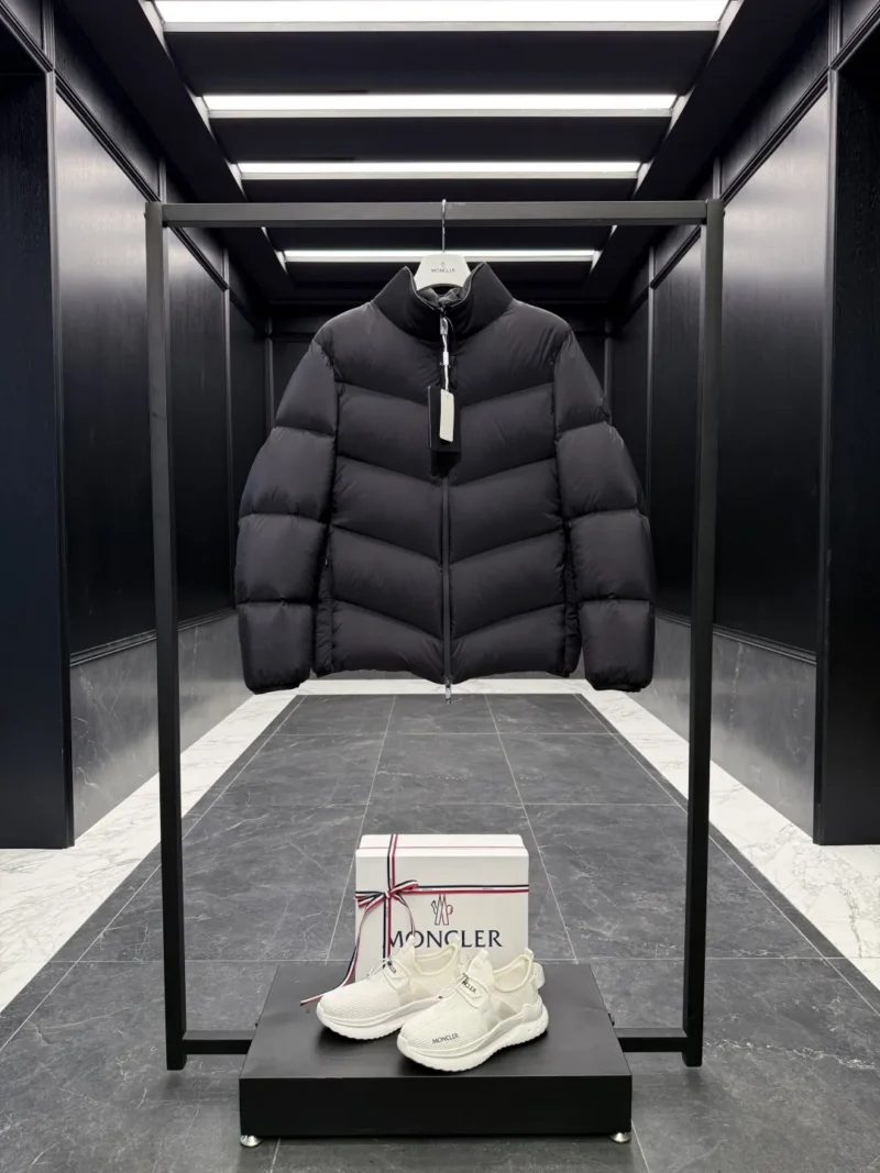 Replica Moncler Forez Down Jacket Black Hooded Reps - RepLuxe