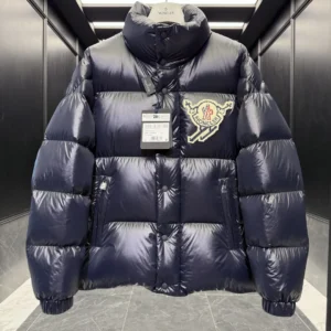 Replica Moncler Leste Down Jacket Blue Short Reps - RepLuxe