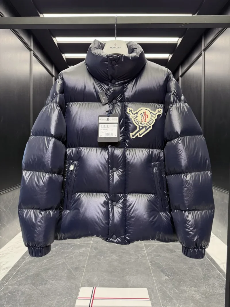 Replica Moncler Leste Down Jacket Blue Short Reps - RepLuxe