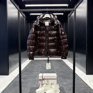 Replica Moncler Maya Jacket Chocolate Short Style Reps - RepLuxe