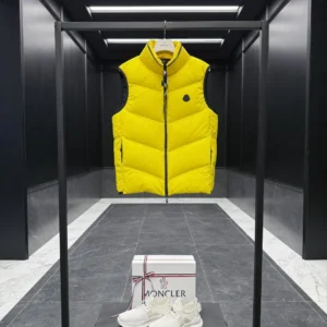 Replica Moncler Guersac Quilted Vest Yellow Sleeveless Reps - RepLuxe