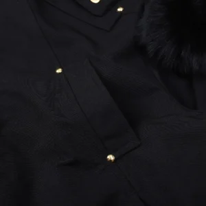 Replica Moose Knuckles Gold Scissor Jacket Black Bomber Reps - RepLuxe