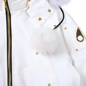 Replica Moose Knuckles Gold Scissor Down Jacket White Reps - RepLuxe