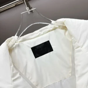 Replica Prada Hooded Down Vest White Quilted Reps - RepLuxe
