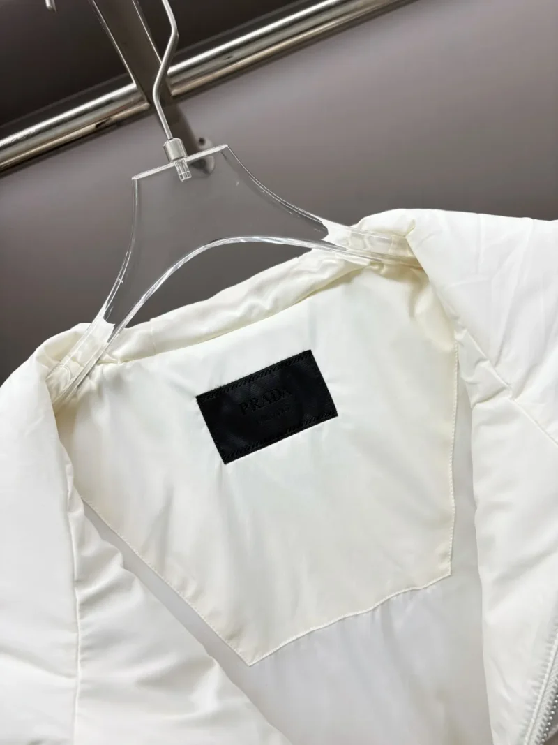 Replica Prada Hooded Down Vest White Quilted Reps - RepLuxe