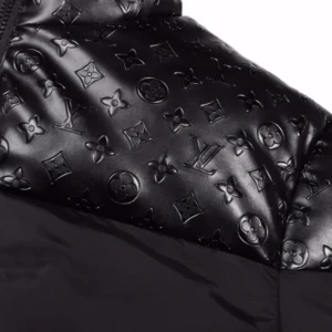 Replica Louis Vuitton Down Jacket Black Monogram Style Reps - RepLuxe