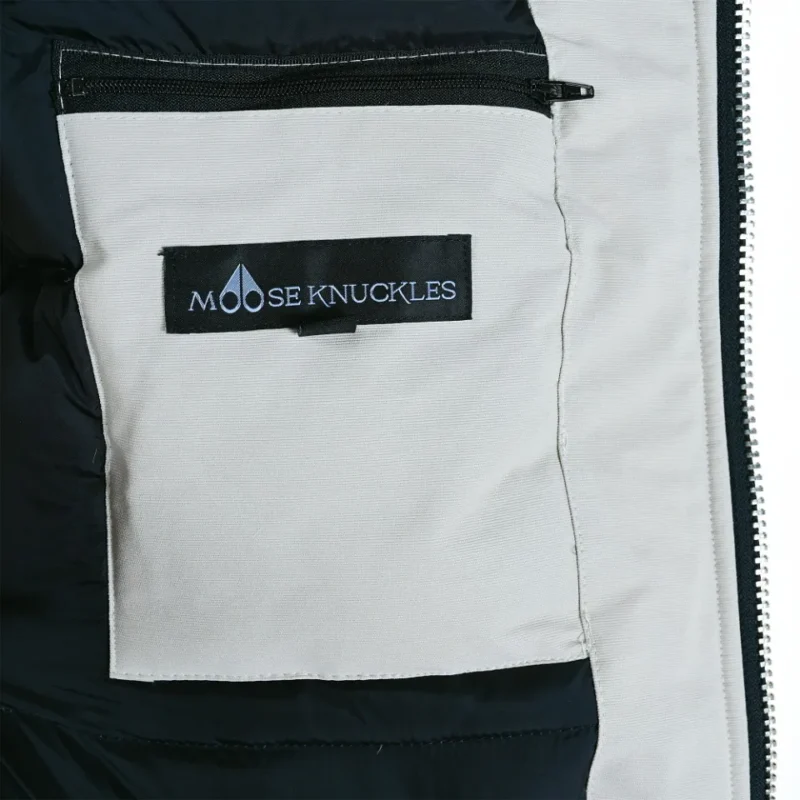 Replica Moose Knuckles Classic Bomber Jacket White Reps - RepLuxe