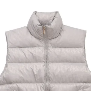 Replica Dior Limited Edition Classic Monogram Down Vest Grey Reps - RepLuxe