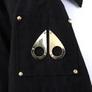 Replica Moose Knuckles 01 Gold Scissor Down Jacket Black Reps - RepLuxe