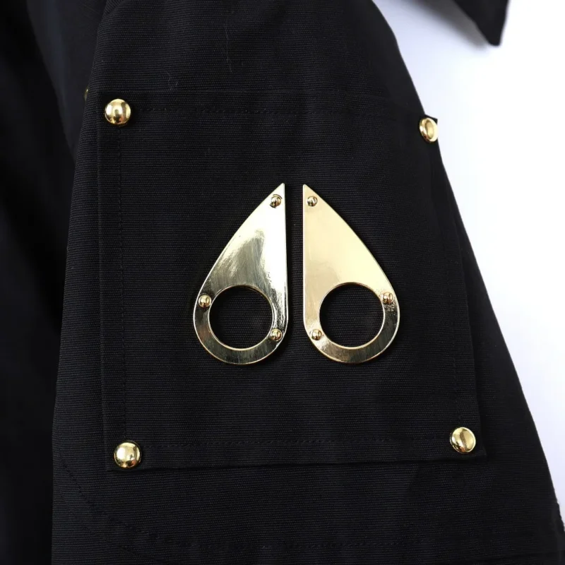 Replica Moose Knuckles 01 Gold Scissor Down Jacket Black Reps - RepLuxe