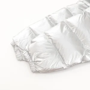 Replica The North Face 86L Down Jacket Silver Cropped Reps - RepLuxe