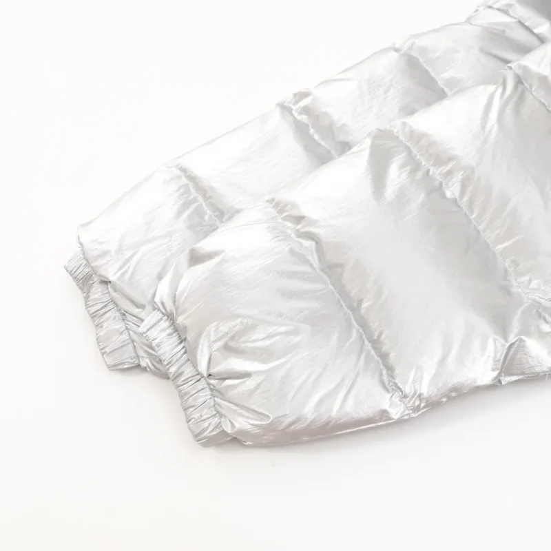 Replica The North Face 86L Down Jacket Silver Cropped Reps - RepLuxe