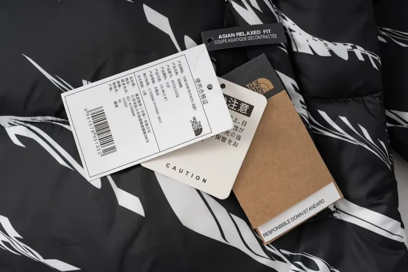 Replica The North Face Zebra Down Jacket BlackWhite Reps - RepLuxe