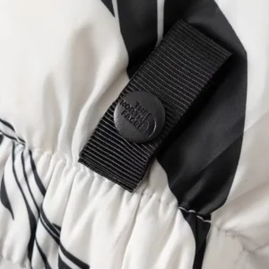 Replica The North Face Zebra Down Jacket Black White Reps - RepLuxe