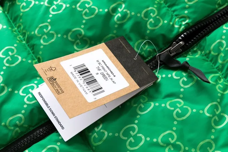 Replica Gucci North Face GG Down Jacket Green Logo Reps - RepLuxe