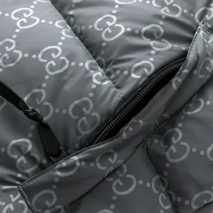 Replica Gucci x The North Face Logo Down Jacket Grey Reps - RepLuxe