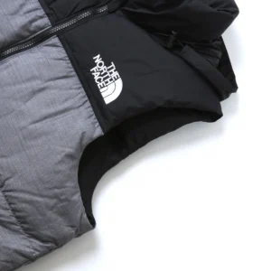 Replica The North Face Nuptse Vest Grey Black Reps - RepLuxe