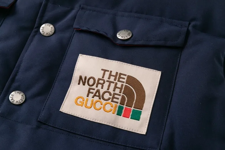 Replica The North Face x Gucci Down Vest Navy Reps - RepLuxe