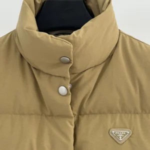 Replica Prada 25Ss Down Vest Camel Classic Style Reps - RepLuxe