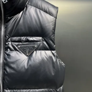 Replica Prada Down Vest Black Logo Style Reps - RepLuxe