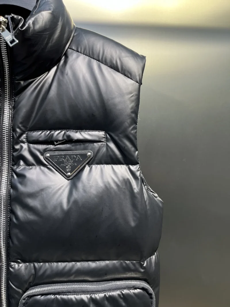 Replica Prada Down Vest Black Logo Style Reps - RepLuxe