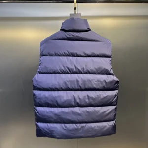 Replica Prada Minimalist Down Vest Blue Stand Collar Reps - RepLuxe