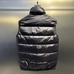 Replica Prada Minimalist Down Vest Black Stand Collar Reps - RepLuxe