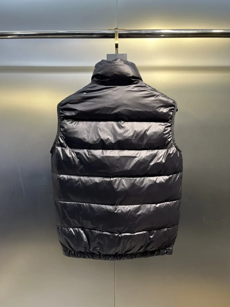 Replica Prada Minimalist Down Vest Black Stand Collar Reps - RepLuxe