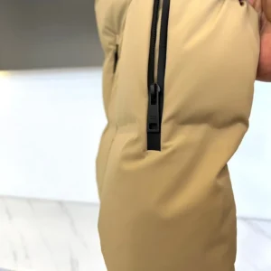 Replica Prada Down Vest Beige Stand Collar Style Reps - RepLuxe