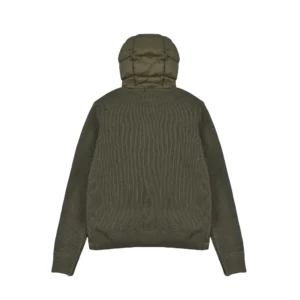 Replica Moncler Knit Hooded Down Jacket Olive Reps - RepLuxe