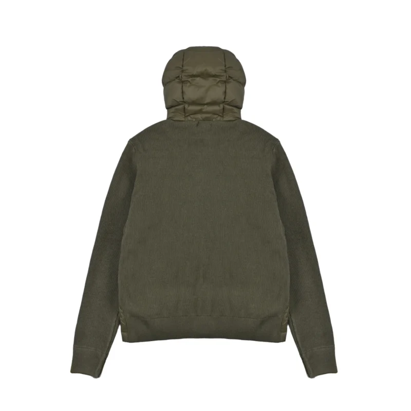 Replica Moncler Knit Hooded Down Jacket Olive Reps - RepLuxe