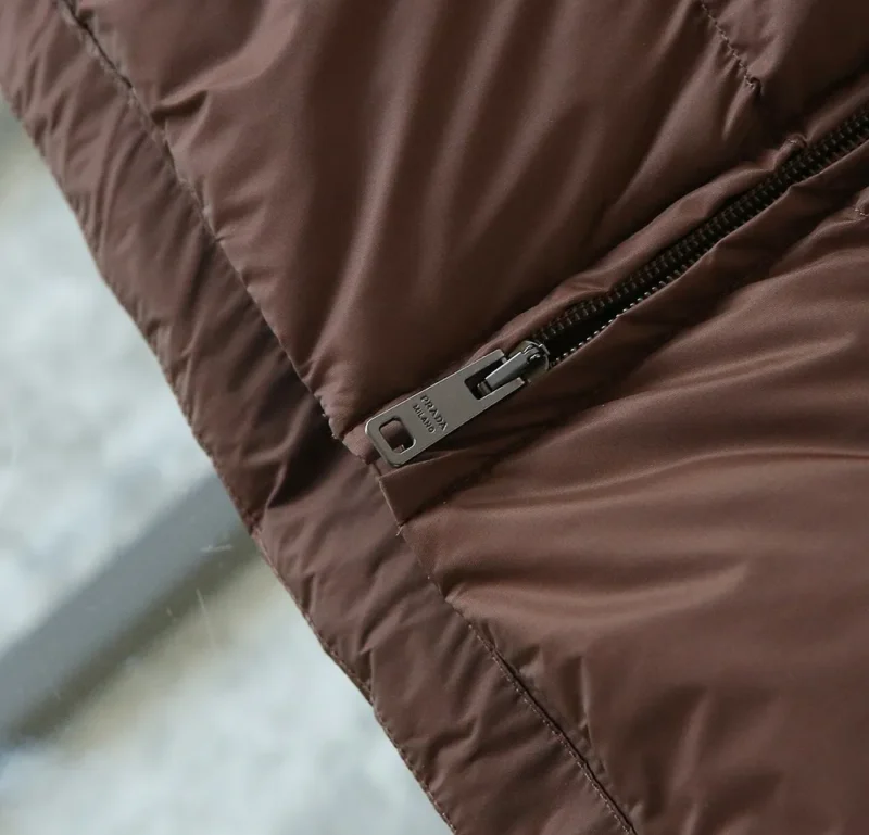 Replica Prada Re-Nylon Down Vest Cocoa Brown Reps - RepLuxe