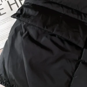 Replica Prada Down Vest Black Stand Collar Reps - RepLuxe