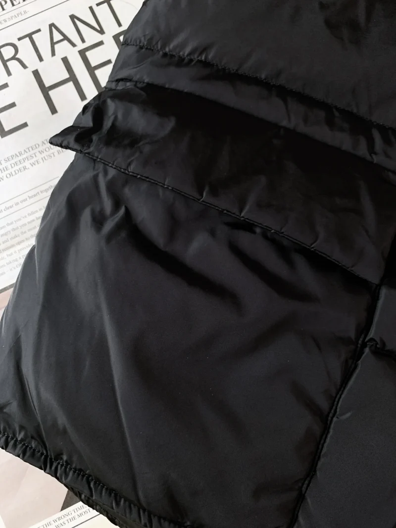 Replica Prada Down Vest Black Stand Collar Reps - RepLuxe