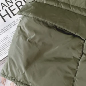 Replica Prada Down Vest Olive Green Stand Collar Reps - RepLuxe