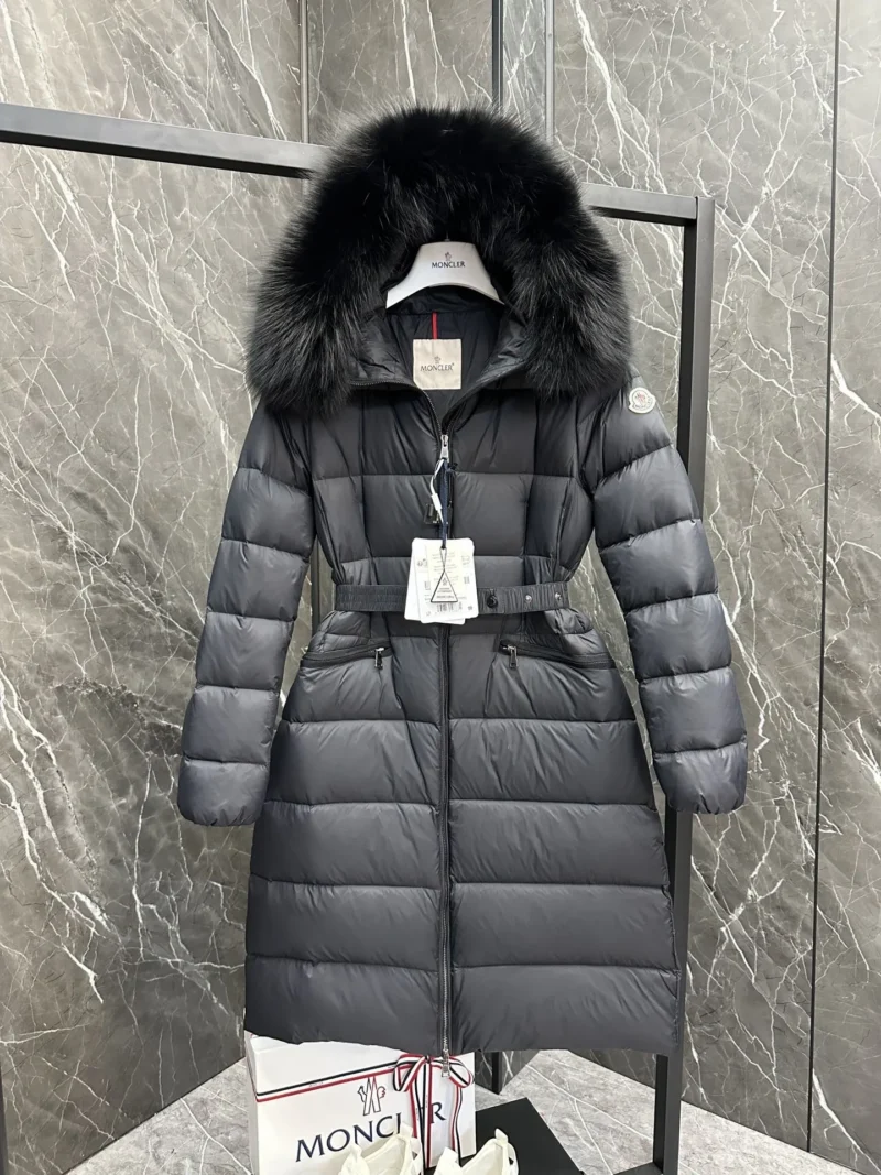 Replica Moncler Boedic Down Jacket Black Long Reps - RepLuxe