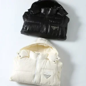 Replica Prada Hooded Down Jacket Black Puffer Reps - RepLuxe