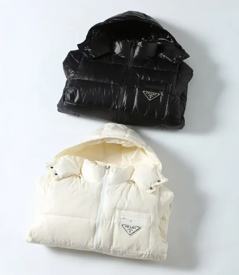 Replica Prada Hooded Down Jacket Black Puffer Reps - RepLuxe