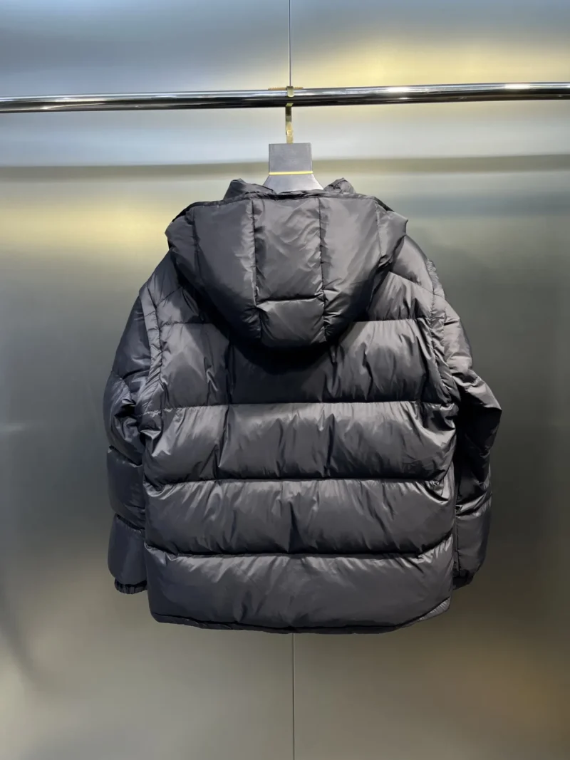 Replica Prada Down Jacket Black Detachable Hood Reps - RepLuxe