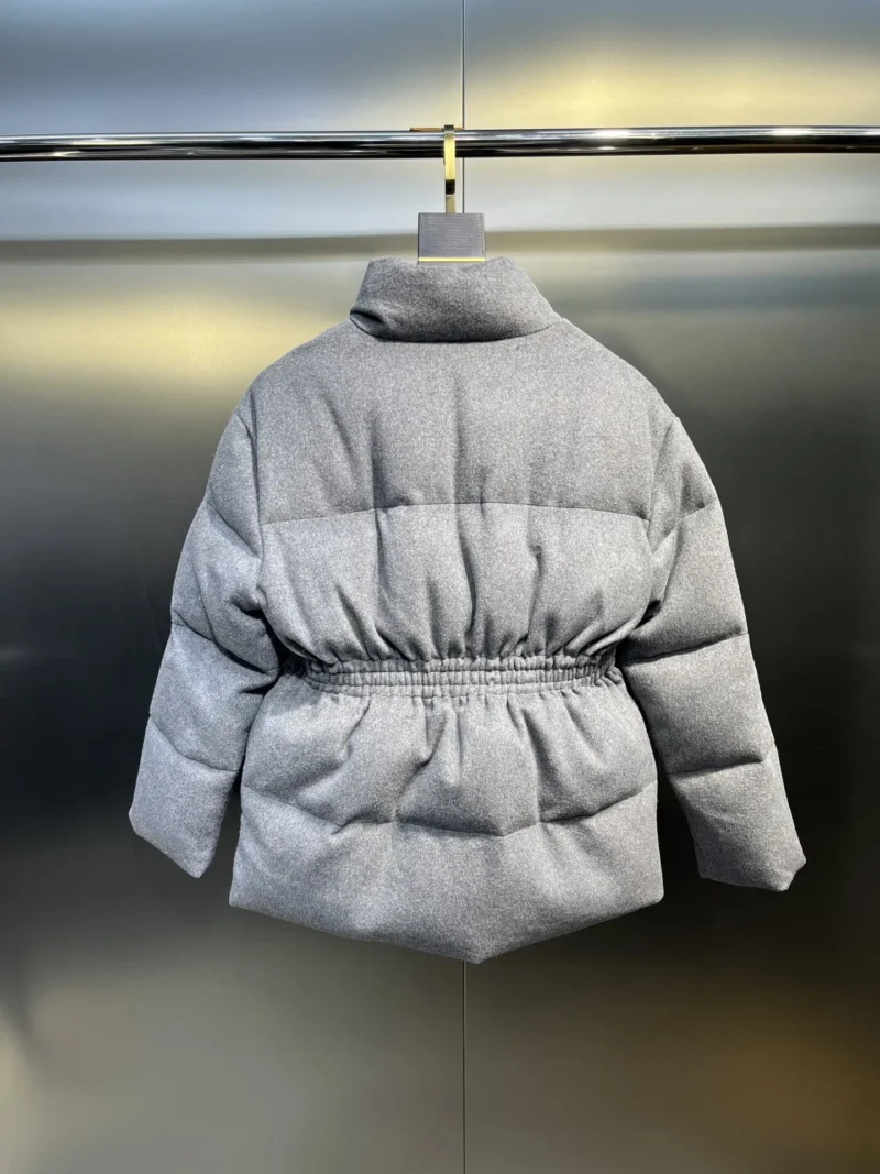 Replica Prada Down Jacket Grey Stand Collar Style Reps - RepLuxe