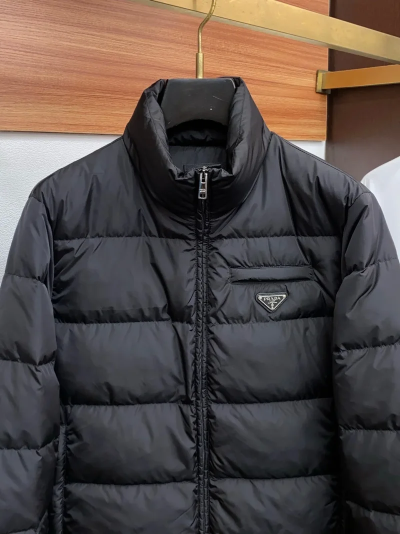 Replica Prada Fall Winter Stand Collar Down Jacket Black Reps - RepLuxe