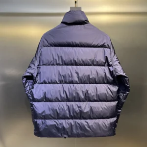 Replica Prada Biker Down Jacket Blue Hooded Reps - RepLuxe
